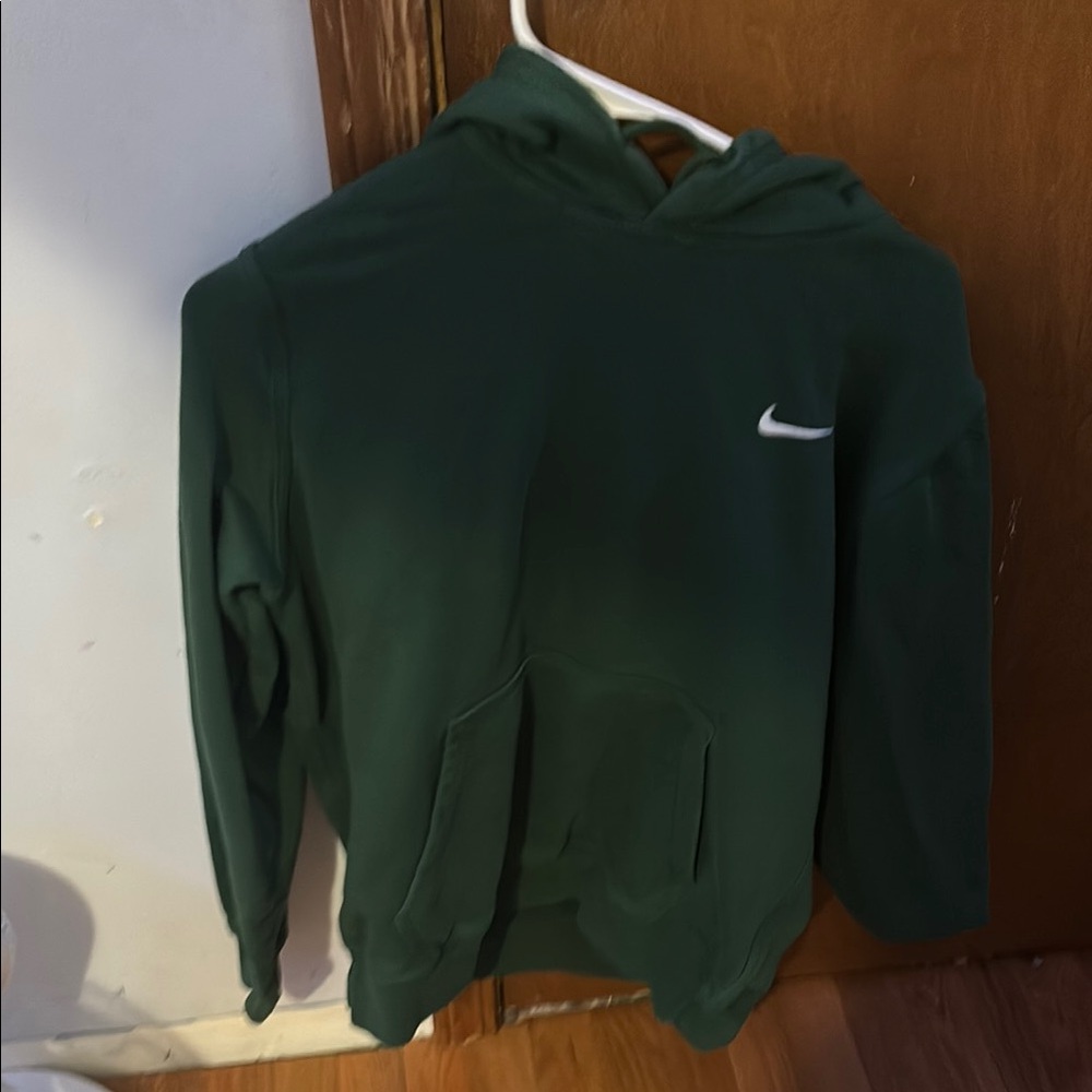 Nike Forest Green Hoodie with White Swoosh